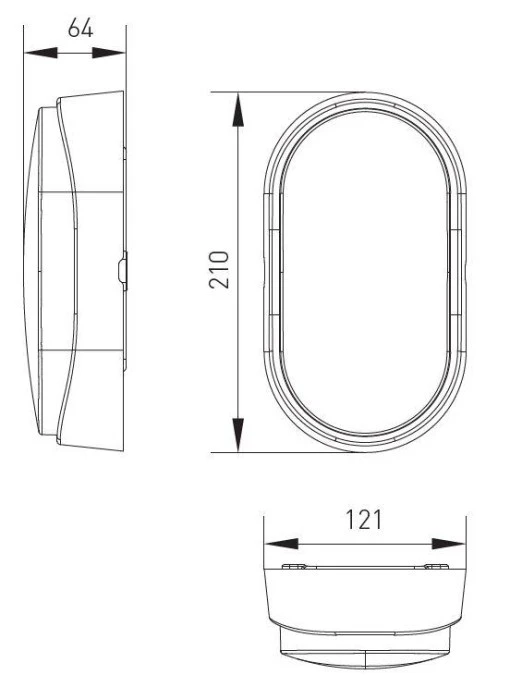 DITA OVAL B 12W CCT 1350/1700lm ‑ Plafon LED GXPS052v2