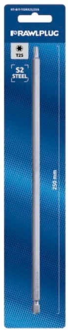 Długie bity groty końcówki do wkrętarki Torx T25 x 150mm Rawlplug RT‑BIT‑TORX25/150