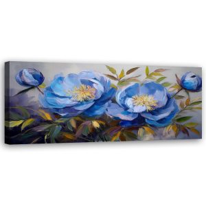 Feeby Obraz na płótnie, Piwonie Peonie Kwiaty Niebieskie 90×30 486231 Feeby Obraz na płótnie, Piwonie Peonie Kwiaty Niebieskie 90×30 486231