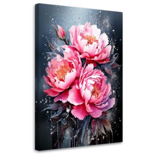 Feeby Obraz na płótnie, Piwonie Różowe Kwiaty 40×60 781161 Feeby Obraz na płótnie, Piwonie Różowe Kwiaty 40×60 781161