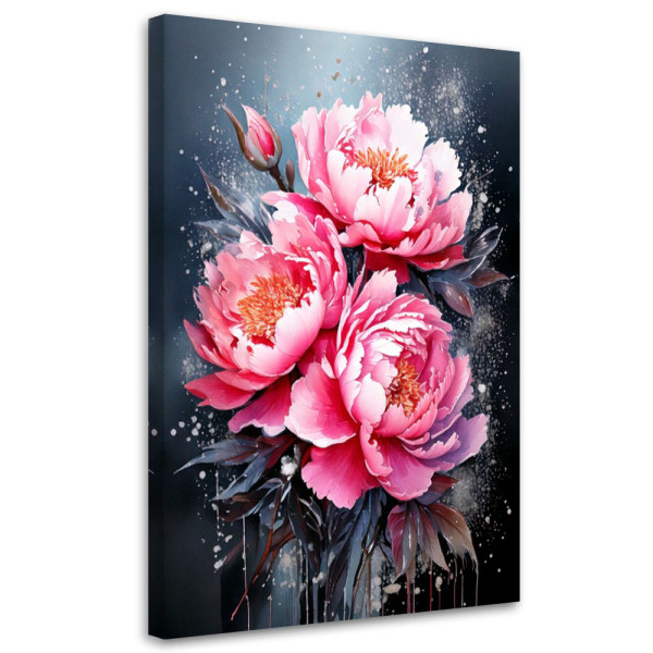 Feeby Obraz na płótnie, Piwonie Różowe Kwiaty 40x60 781161