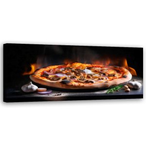 Feeby Obraz na płótnie, Pizza Jedzenie Kuchnia Restauracja 120×40 485238 Feeby Obraz na płótnie, Pizza Jedzenie Kuchnia Restauracja 120×40 485238