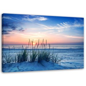 Feeby Obraz na płótnie Plaża morze trawy 120×80 403691 Feeby Obraz na płótnie Plaża morze trawy 120×80 403691