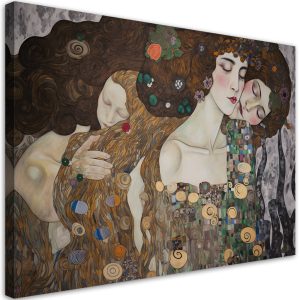 Feeby Obraz na płótnie, Pocałunek kobiet – G. Klimt 60×40 420863 Feeby Obraz na płótnie, Pocałunek kobiet – G. Klimt 60×40 420863