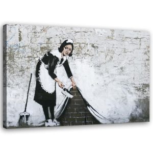Feeby Obraz na płótnie Pokojówka Banksy Street Art 120×80 404916