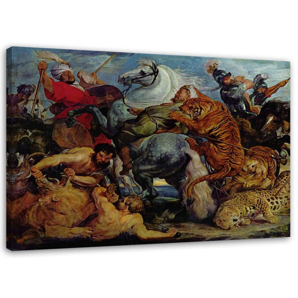 Feeby Obraz na płótnie Polowanie na tygrysa – Rubens 120x80 404398