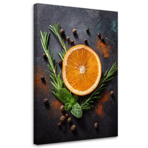Feeby Obraz na płótnie, Pomarańcza Owoce Kuchnia Bar 60×90 486348