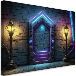 Feeby Obraz na płótnie, Portal Neon Abstrakcja 120×80 485461 Feeby Obraz na płótnie, Portal Neon Abstrakcja 120×80 485461