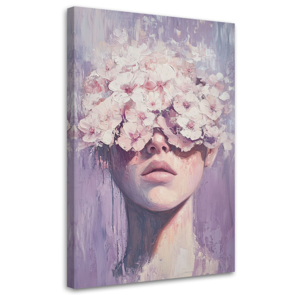 Feeby Obraz na płótnie, Portret Kobiety Kwiaty Abstrakcja 40x60 634269