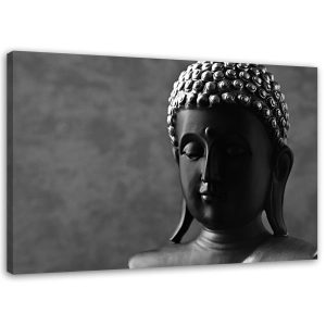 Feeby Obraz na płótnie Postać Buddy feng shui szary 90×60 392660 Feeby Obraz na płótnie Postać Buddy feng shui szary 90×60 392660