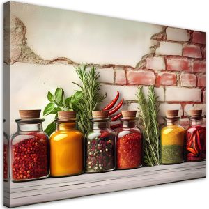 Feeby Obraz na płótnie, Przyprawy w Słoiczkach Kolorowe 90×60 561451 Feeby Obraz na płótnie, Przyprawy w Słoiczkach Kolorowe 90×60 561451