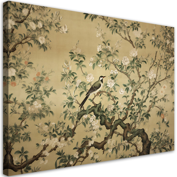 Feeby Obraz na płótnie, Ptak Abstrakcja Chinoiserie 60x40 322928