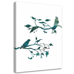 Feeby Obraz na płótnie, Ptaki na gałązkach 70×100 313773 Feeby Obraz na płótnie, Ptaki na gałązkach 70×100 313773