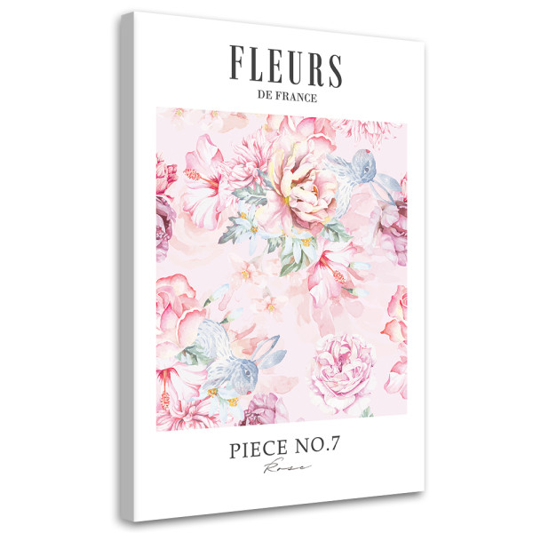 Feeby Obraz na płótnie, Pudrowe kwiaty piwonii Shabby Chic 40x60 420541