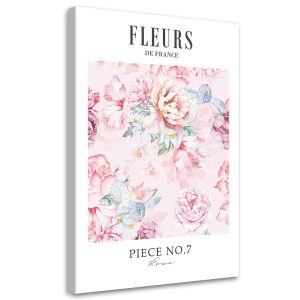 Feeby Obraz na płótnie, Pudrowe kwiaty piwonii Shabby Chic 80×120 422967 Feeby Obraz na płótnie, Pudrowe kwiaty piwonii Shabby Chic 80×120 422967