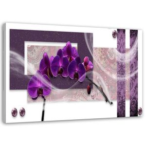 Feeby Obraz na płótnie Purpurowy storczyk 120×80 404401 Feeby Obraz na płótnie Purpurowy storczyk 120×80 404401
