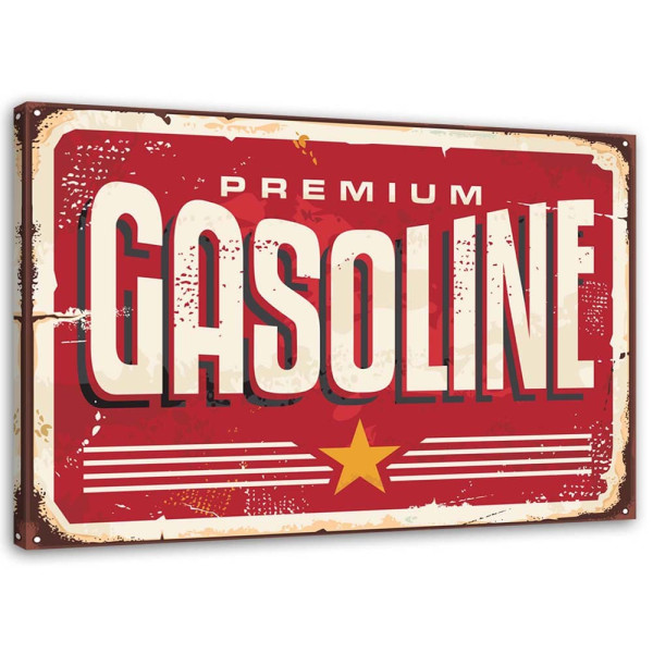 Feeby Obraz na płótnie Retro benzyna 90x60 392725