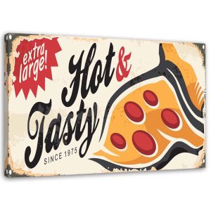 Feeby Obraz na płótnie Retro pizza 90×60 403877 Feeby Obraz na płótnie Retro pizza 90×60 403877