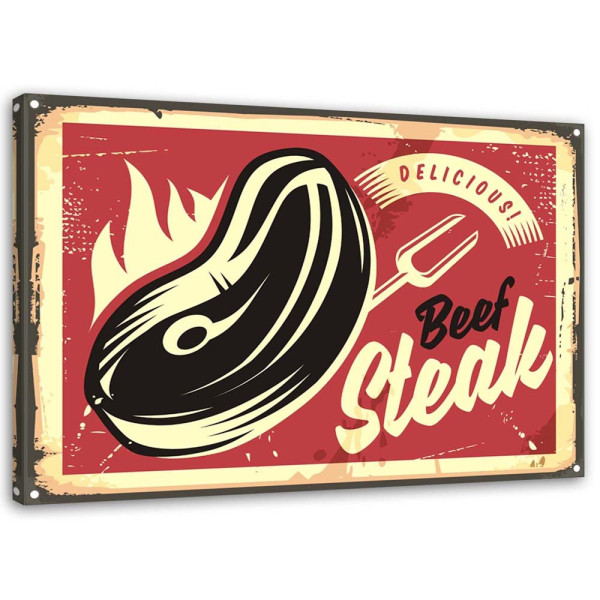 Feeby Obraz na płótnie Retro stek 100x70 404175