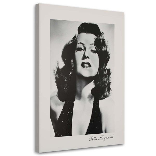 Feeby Obraz na płótnie Rita Hayworth czarno biały 40x60 392913