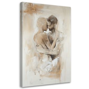 Feeby Obraz na płótnie, Romantyczna Para Akt Miłość Beżowy 40×60 634189 Feeby Obraz na płótnie, Romantyczna Para Akt Miłość Beżowy 40×60 634189