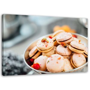 Feeby Obraz na płótnie Różane makaroniki 60×40 406194 Feeby Obraz na płótnie Różane makaroniki 60×40 406194