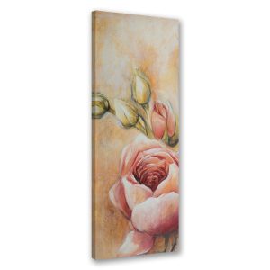Feeby Obraz na płótnie, Różowe róże malowane 30×90 416608 Feeby Obraz na płótnie, Różowe róże malowane 30×90 416608