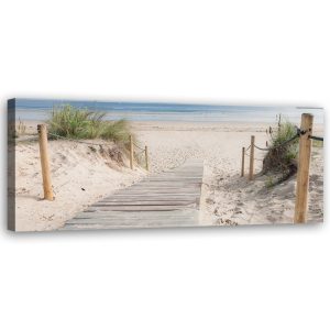 Feeby Obraz na płótnie, Ścieżka na plażę 150×50 421682 Feeby Obraz na płótnie, Ścieżka na plażę 150×50 421682
