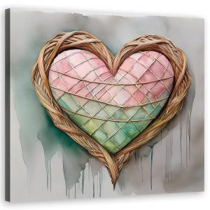 Feeby Obraz na płótnie, Serce Miłość Shabby Chic 30×30 395836 Feeby Obraz na płótnie, Serce Miłość Shabby Chic 30×30 395836