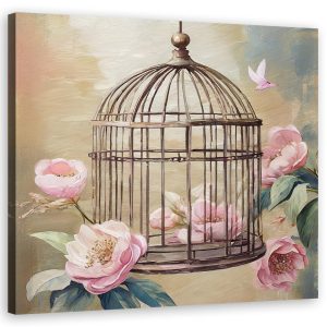 Feeby Obraz na płótnie, shabby chic, akwarela, kwiaty 50×50 485949 Feeby Obraz na płótnie, shabby chic, akwarela, kwiaty 50×50 485949