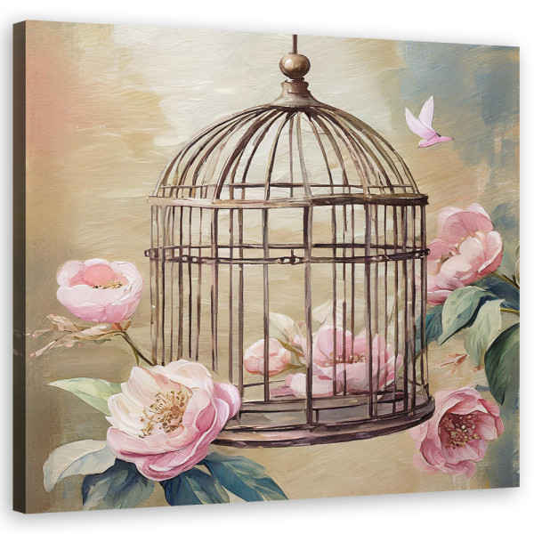 Feeby Obraz na płótnie, shabby chic, akwarela, kwiaty 50x50 485949