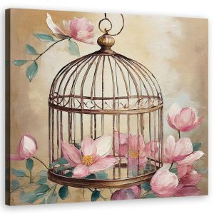 Feeby Obraz na płótnie, shabby chic, kwiaty 50×50 485954 Feeby Obraz na płótnie, shabby chic, kwiaty 50×50 485954