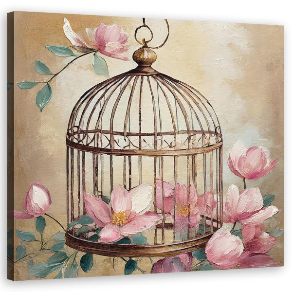 Feeby Obraz na płótnie, shabby chic, kwiaty 50x50 485954