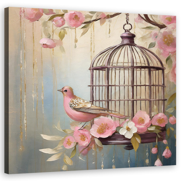 Feeby Obraz na płótnie, shabby chic, ptak 40x40 486982