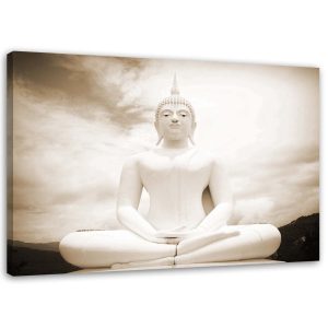 Feeby Obraz na płótnie Siedzący Budda zen spa 100×70 392786 Feeby Obraz na płótnie Siedzący Budda zen spa 100×70 392786