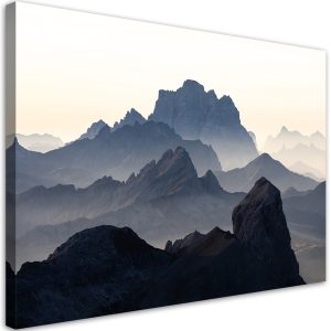 Feeby Obraz na płótnie, Skalisty krajobraz gór 90×60 325395 Feeby Obraz na płótnie, Skalisty krajobraz gór 90×60 325395