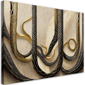 Feeby Obraz na płótnie, skóra węża złota tekstura 100×70 485043 Feeby Obraz na płótnie, skóra węża złota tekstura 100×70 485043