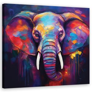 Feeby Obraz na płótnie, Słoń Zwierzęta Pop Art 30×30 395998 Feeby Obraz na płótnie, Słoń Zwierzęta Pop Art 30×30 395998