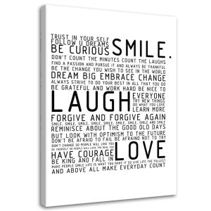 Feeby Obraz na płótnie Smile laugh love 40×60 406210 Feeby Obraz na płótnie Smile laugh love 40×60 406210
