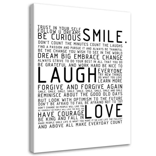 Feeby Obraz na płótnie Smile laugh love 80x120 405145