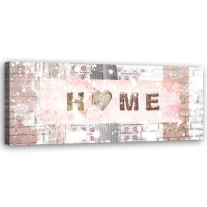 Feeby Obraz na płótnie, Śnieżny napis Home 120×40 421290