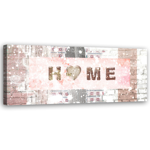 Feeby Obraz na płótnie, Śnieżny napis Home 120x40 421290