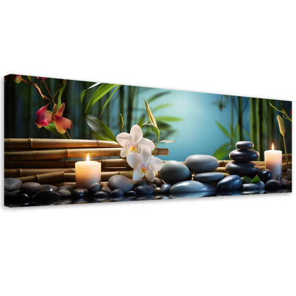 Feeby Obraz na płótnie, Spa Zen Storczyki 150x50 415248
