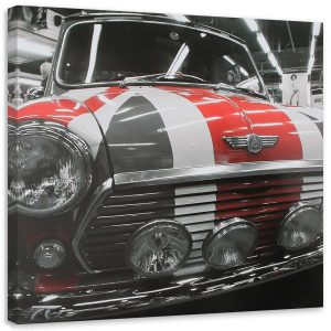 Feeby Obraz na płótnie Stare auto z flagą UK 40×40 403772 Feeby Obraz na płótnie Stare auto z flagą UK 40×40 403772
