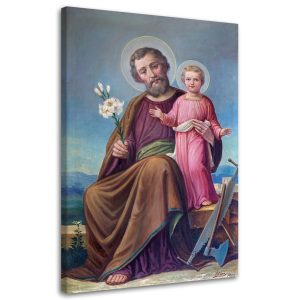 Feeby Obraz na płótnie Św. Józef z Dzieciątkiem Jezus 60×90 404188 Feeby Obraz na płótnie Św. Józef z Dzieciątkiem Jezus 60×90 404188