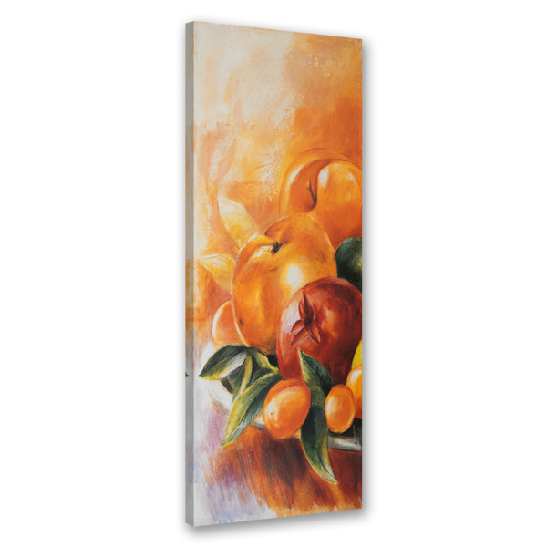 Feeby Obraz na płótnie, Świeże owoce malowane 40x120 426625