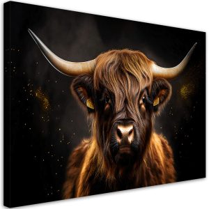 Feeby Obraz na płótnie, Szkocka Krowa Glamour 120×80 487025 Feeby Obraz na płótnie, Szkocka Krowa Glamour 120×80 487025