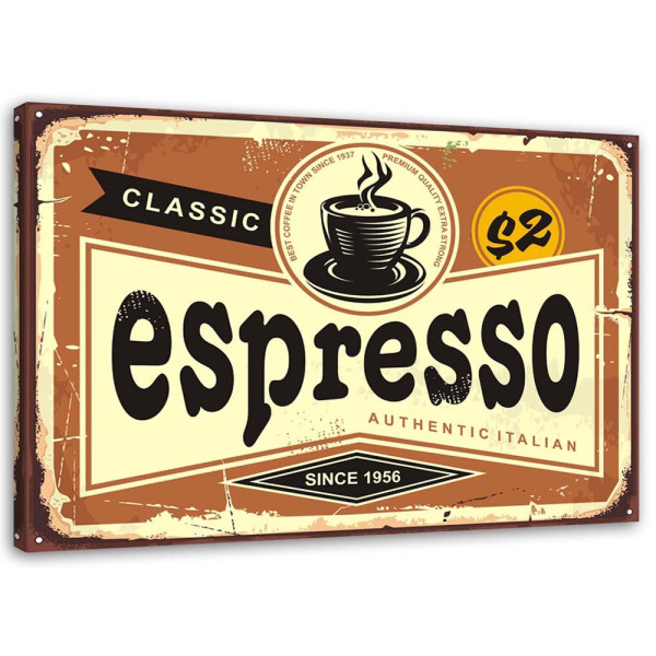 Feeby Obraz na płótnie Szyld espresso 60x40 392840