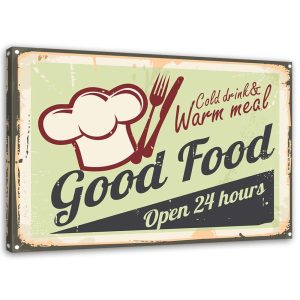 Feeby Obraz na płótnie Szyld Good Food 60×40 405317