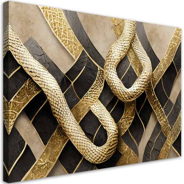 Feeby Obraz na płótnie, tekstura glamour skóra węża 90x60 485065